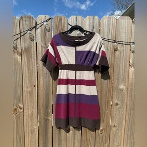 Gianni Bini 100% Cashmere Sweater Color Block Dress